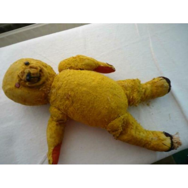 antieke teddybeer 60 cm stro vulling vintage beer "steiff'