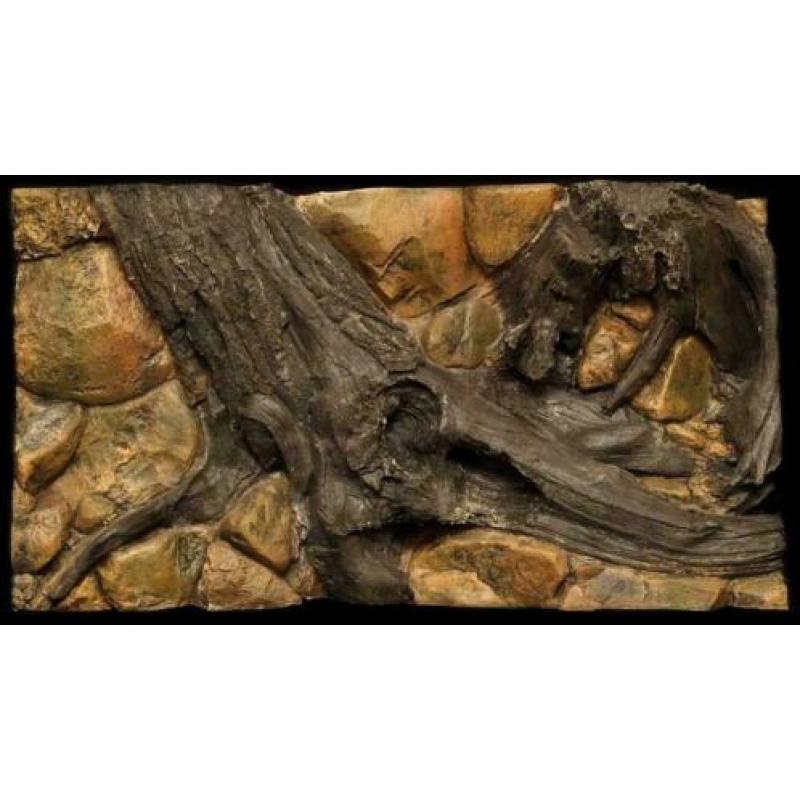 Aquarium 3D achterwand polyester "Amazone'' 100x60cm