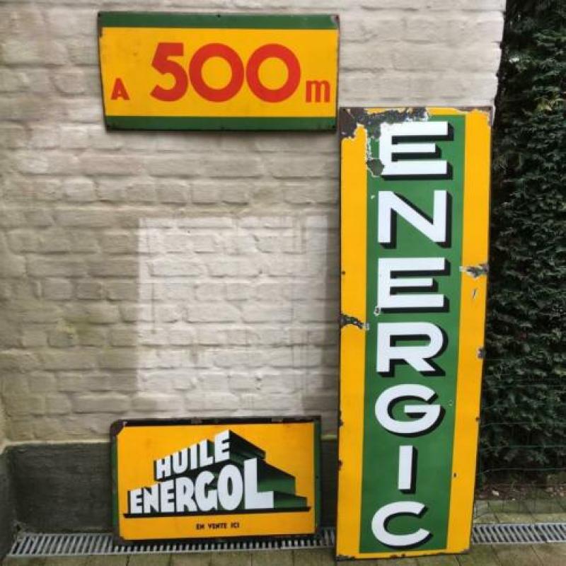 Emaille borden Energol lot 3