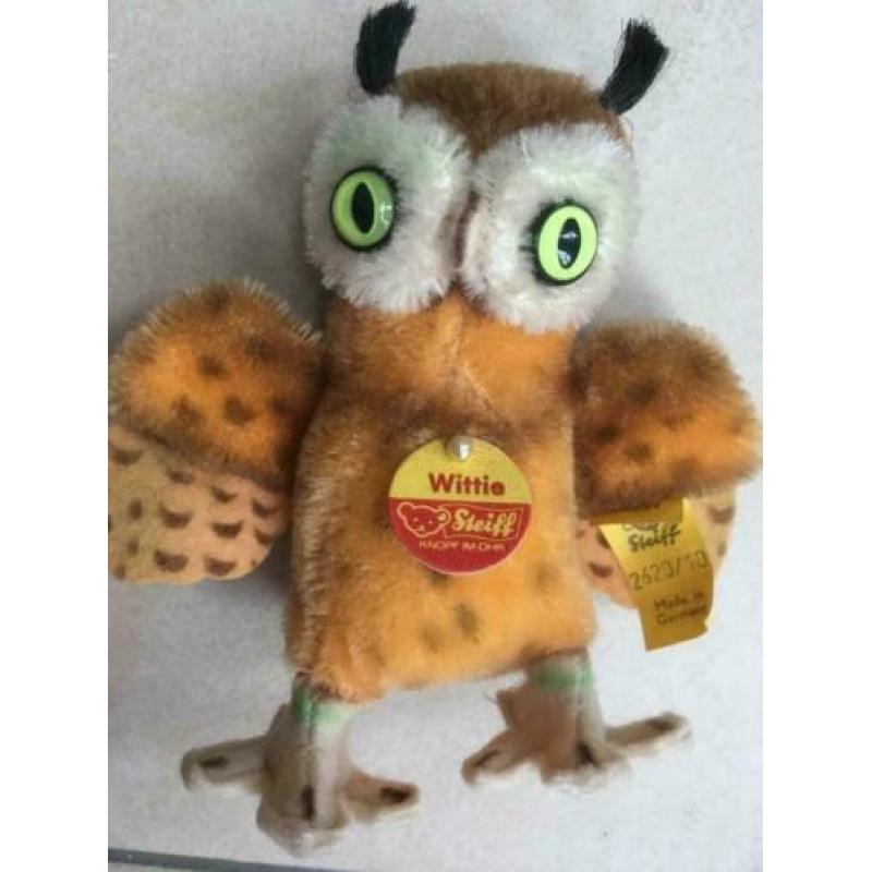 Wittie uil uiltje Steiff 10cm antiek oud *top* mohair