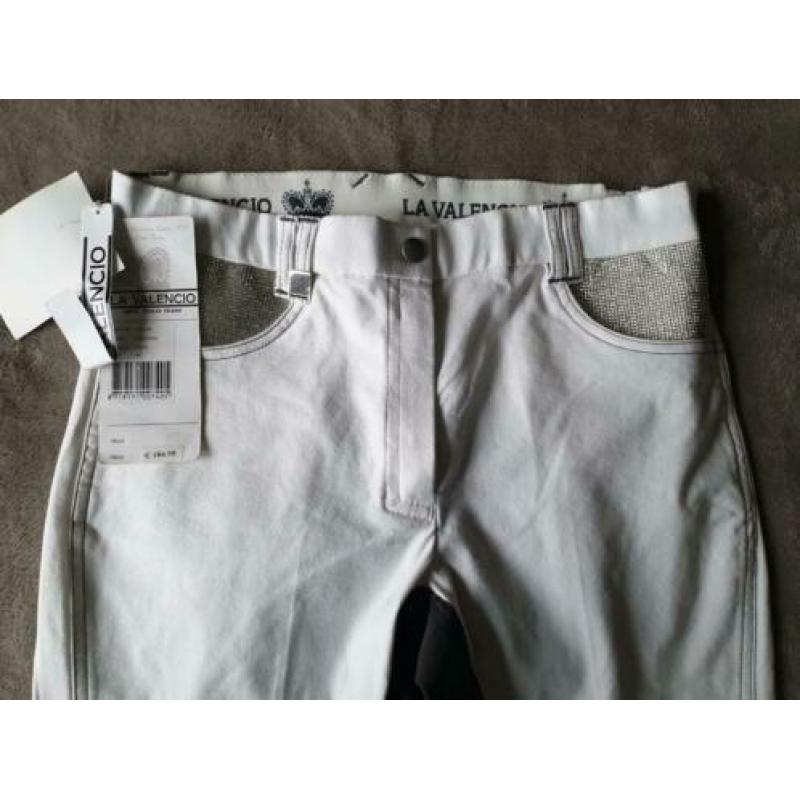 Nieuw La Valencio wedstrijdbroek, full seat nepleer, maat 40