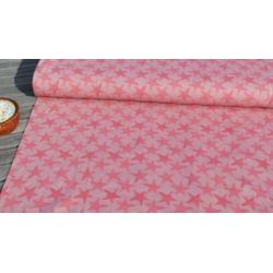 211) 150 x 50 cm Katoen Jersey Ster Oud Roze