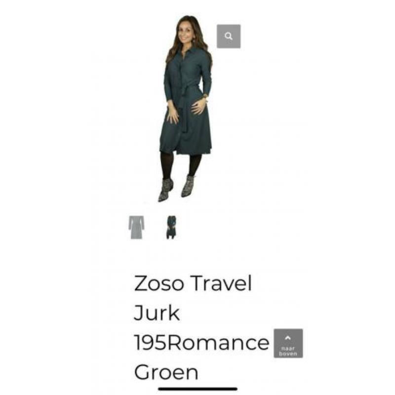 Zoso travel jurk groen maat xs