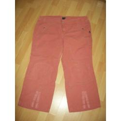 Trendy aparte roze culotte capri broek van Didi maat 46