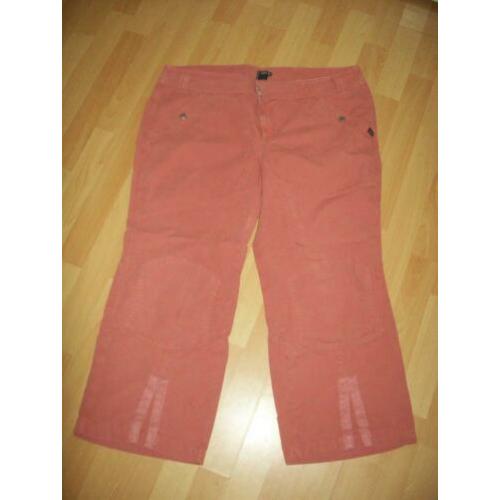 Trendy aparte roze culotte capri broek van Didi maat 46
