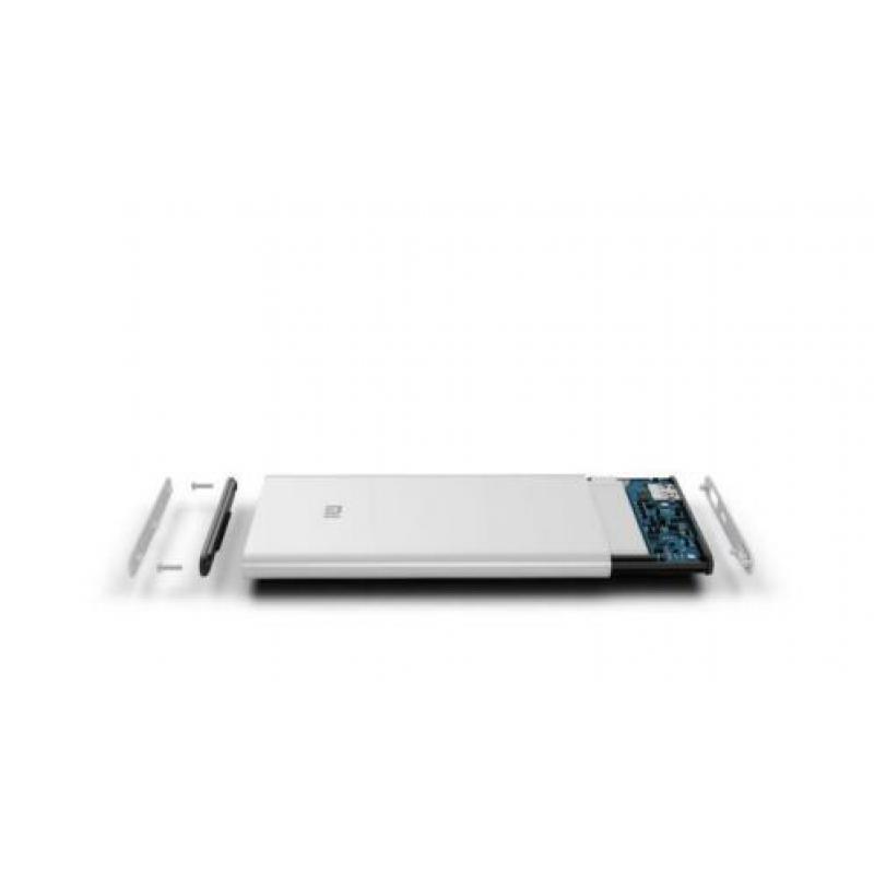 Xiaomi Mi Power Bank 5000mAh 2.1A 9.9mm ultra dun zilver ori