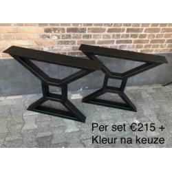 Unieke industriële stalen tafelpoten/tafel onderstellen