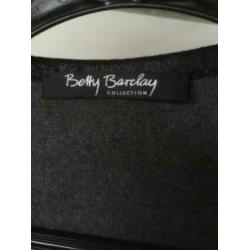 betty barclay vest mt. 40 zwart grijs