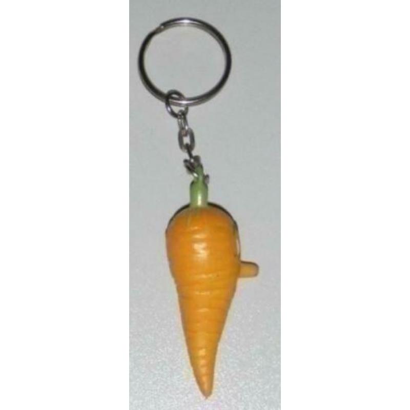 Nieuwe sleutelhanger met vrolijk worteltje