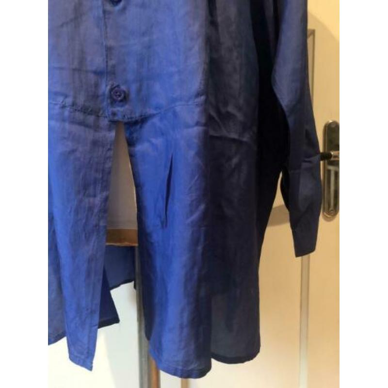 Kobalt blauwe blouse Esprit pure zijde mt M