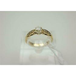 Ring goud met ca 20K diamant / Z6246