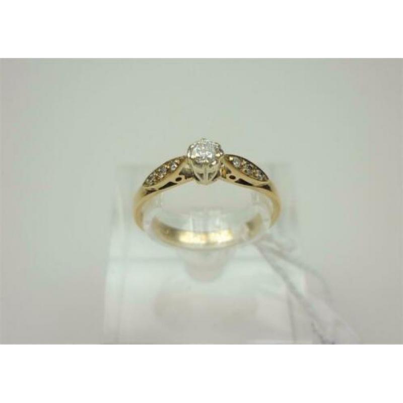Ring goud met ca 20K diamant / Z6246