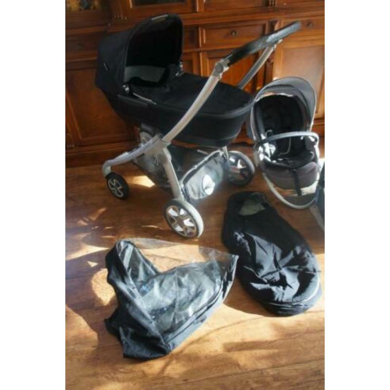 Maxi cosi Elea kinderwagen zwart wit limited edition bekledi