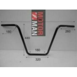 HD Ape hanger High 25,4mm zwart dimpels (1 inch)
