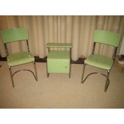 Gispen, originele achterpootloze stoelen uit 1933