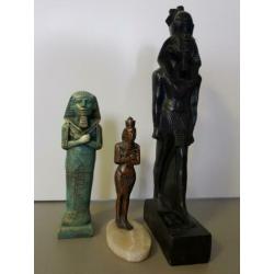 3st Egyptische beelden Osiris god Farao 26 30 en 51cm Egypte