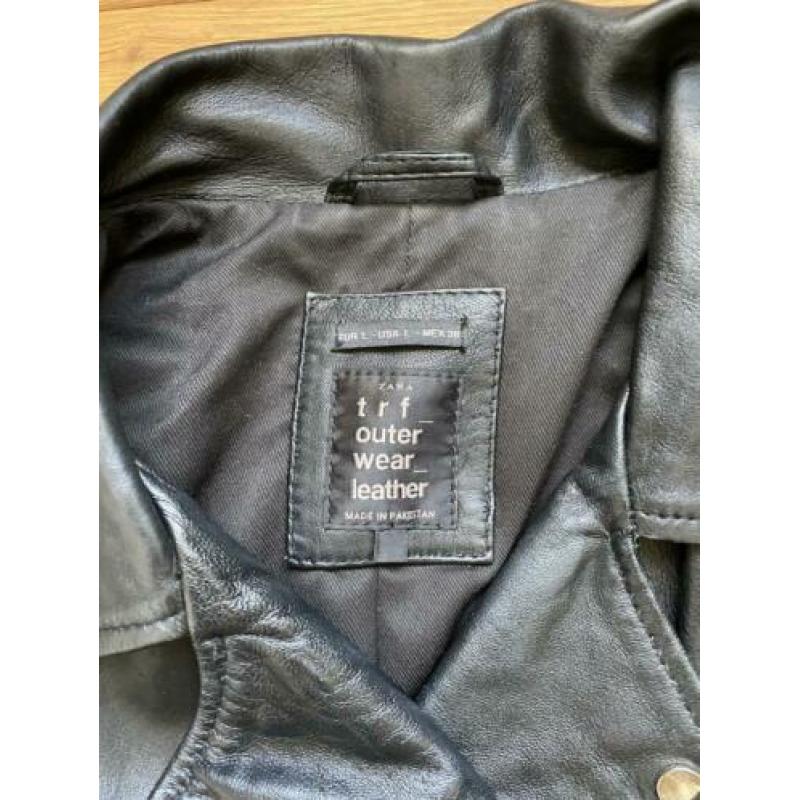 Zara TRF Leren Jasje maat L