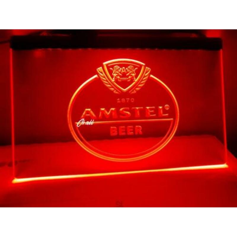 Amstel Bier Bar Cafe Neon 3D LED Lamp Verlichting Licht Bord