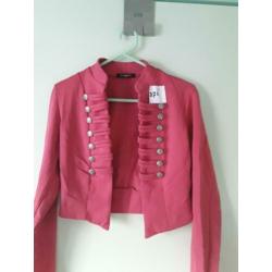 272. Roze bolero maat S nieuw