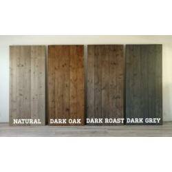 Salontafel steigerhout stalen onderstel X-poten of U-poten