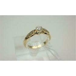 Ring goud met ca 20K diamant / Z6246