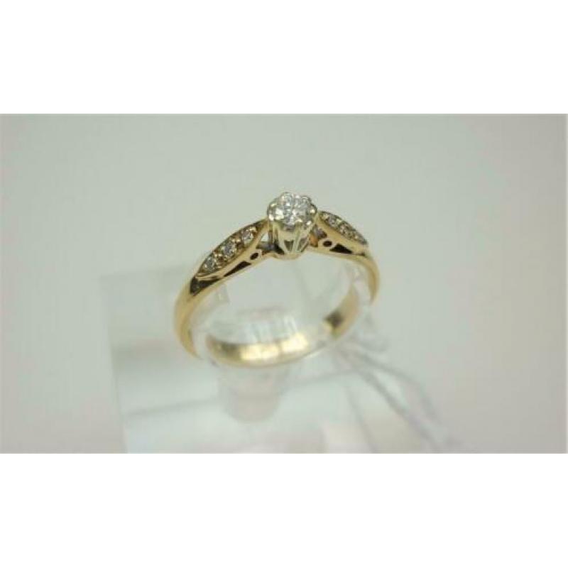 Ring goud met ca 20K diamant / Z6246