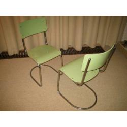 Gispen, originele achterpootloze stoelen uit 1933