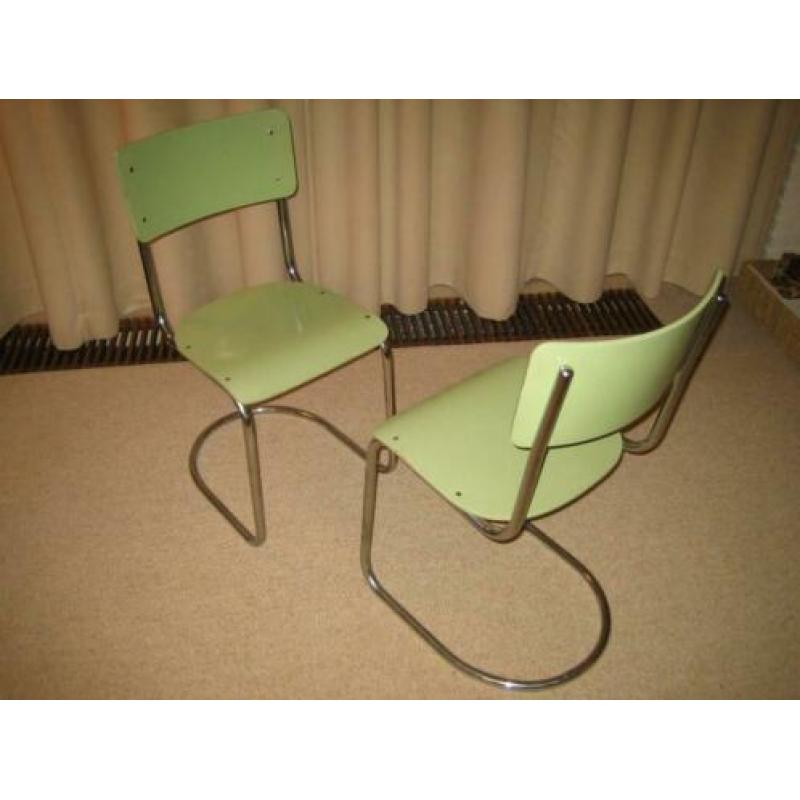 Gispen, originele achterpootloze stoelen uit 1933