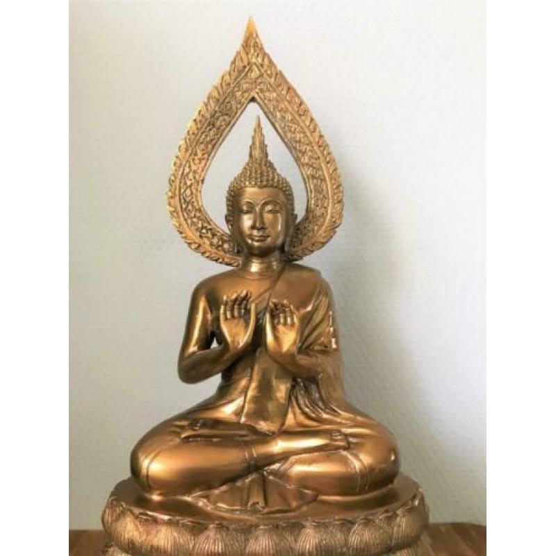 Uniek Brons Boeddha Dharma chakra Levensloop beeld