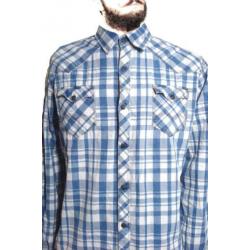 MILLS BROTHERS & CO geruite hemd mt XL licht blauw