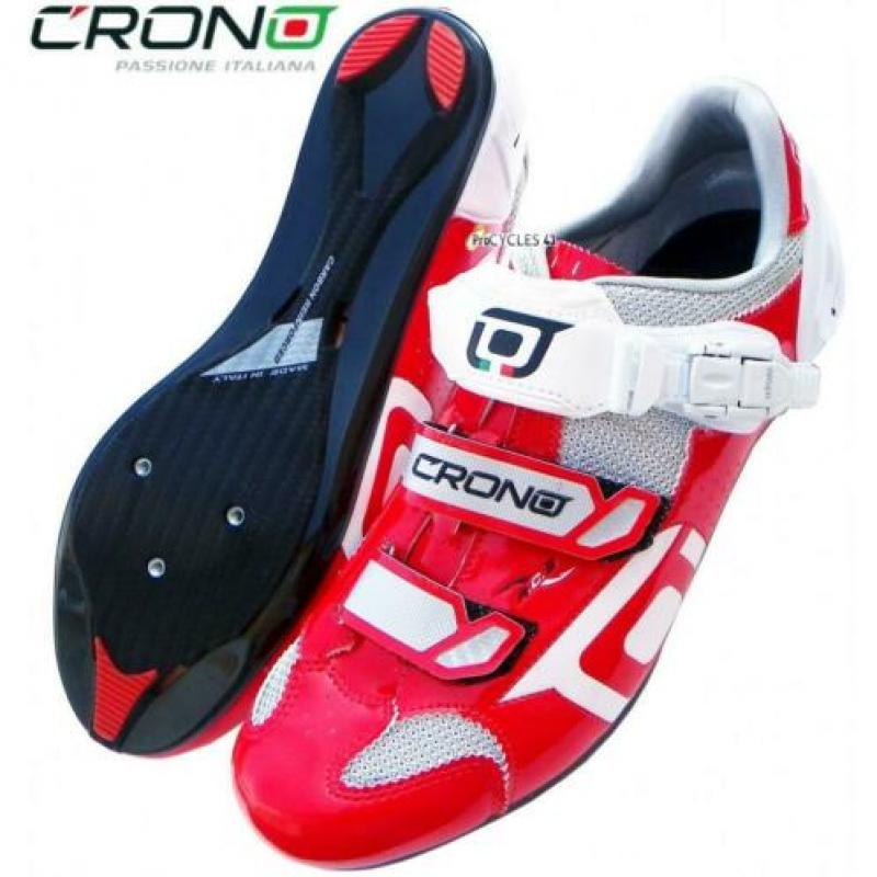 Racefietsschoen Crono carbon rood/wit van 169 nu voor