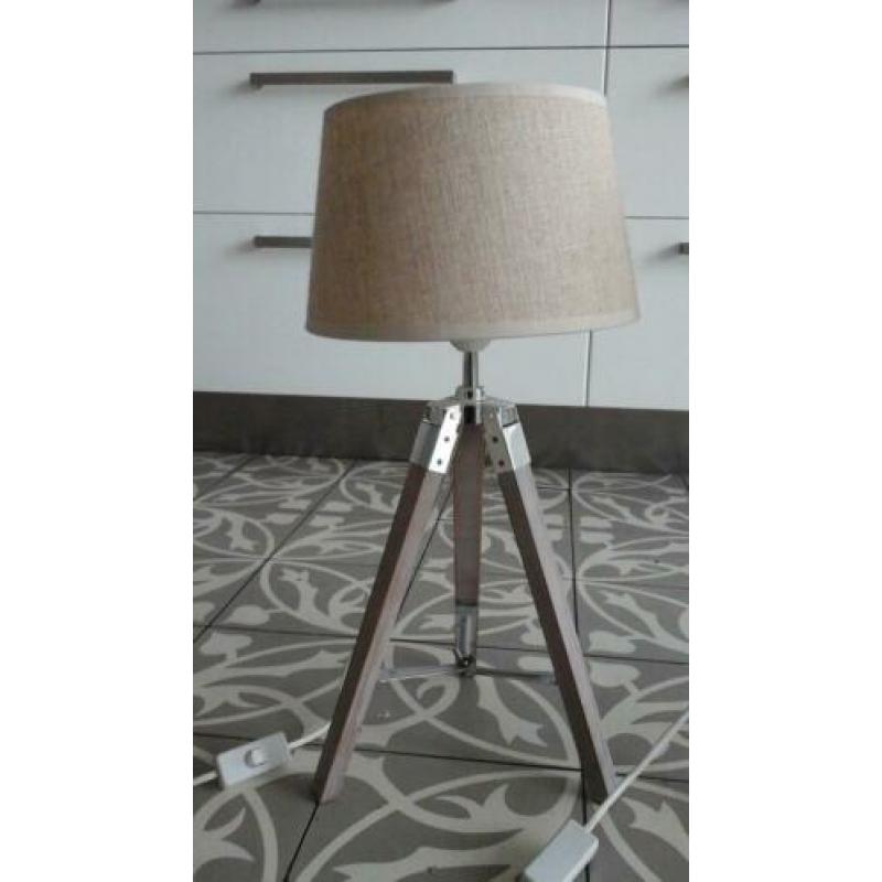 2 landelijke tafellampen riviera beige ? 50 cm