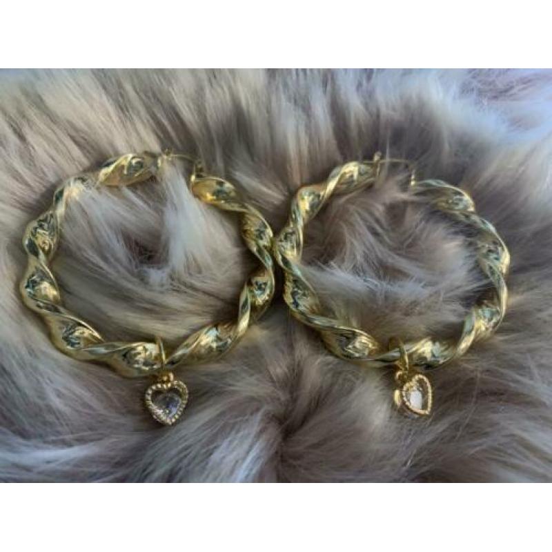 Goudkleurige wokkels 6 cm!leuk als MOEDER/ DOCHTER set !??