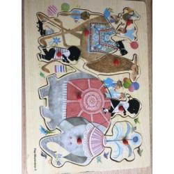 Houten puzzels 6 stuks
