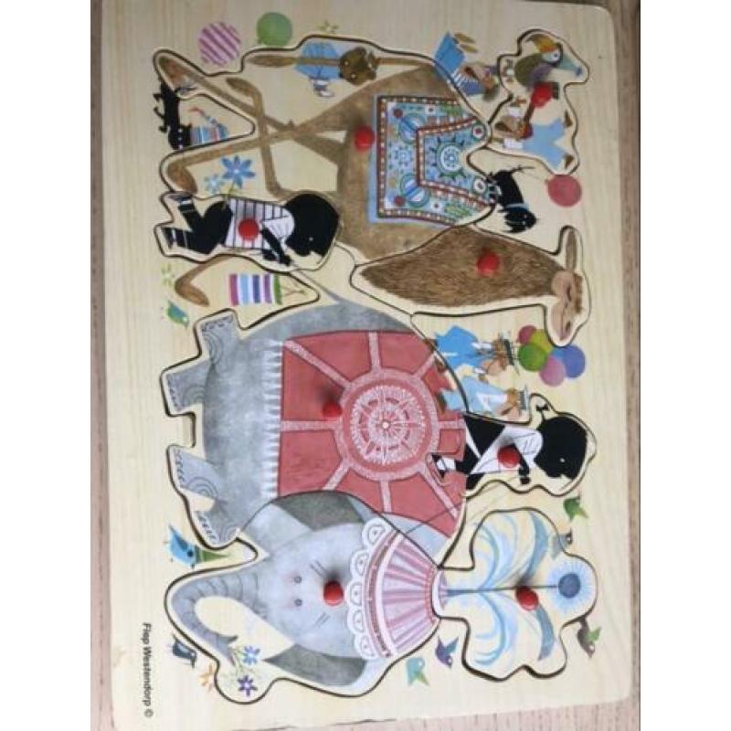 Houten puzzels 6 stuks
