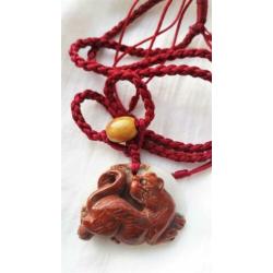 99 kt jaspis tijger ketting, etnisch boho, rood, uniek