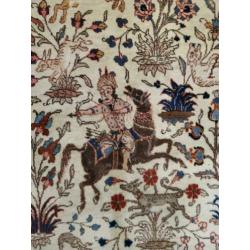 Handgeknoopt Perzisch tapijt Isfahan Afghan light 210x310cm