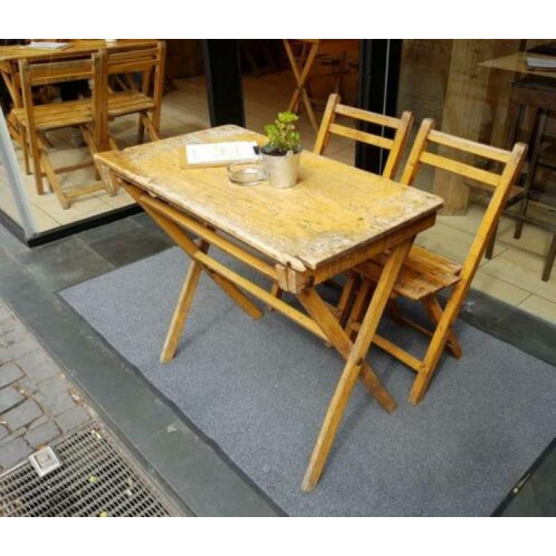 34x Francois Sermijn klapstoelen vintage bistro stoelen 294