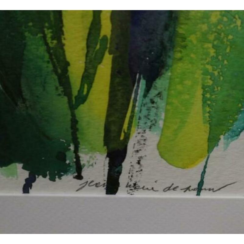 Jean Marie De Pauw, aquarel met bloem