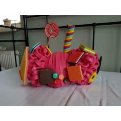 4 Foampruiken Snoep met accessoirs en 4 tasjes