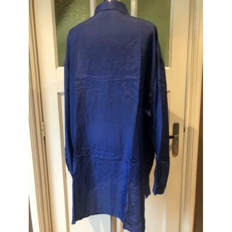 Kobalt blauwe blouse Esprit pure zijde mt M