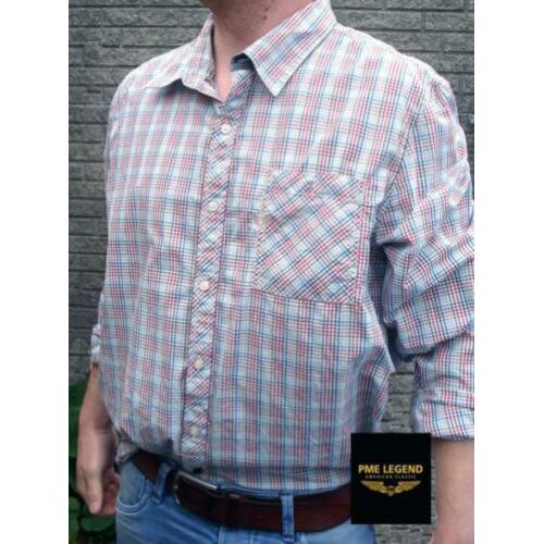 PME LEGEND longsleeve kleurige geruite shirt mt 3XL