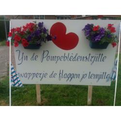 Straatversiering 50x, fryslan, pompebleden