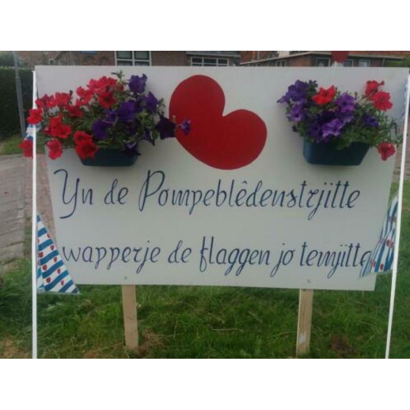 Straatversiering 50x, fryslan, pompebleden