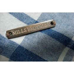 MILLS BROTHERS & CO geruite hemd mt XL licht blauw