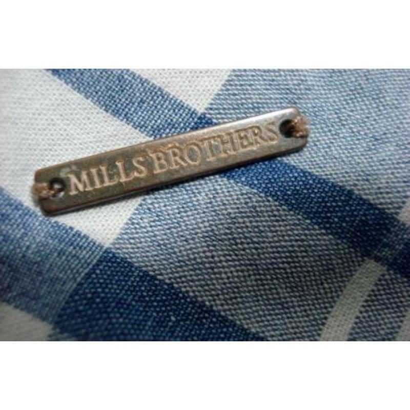 MILLS BROTHERS & CO geruite hemd mt XL licht blauw