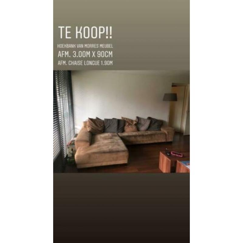 Bankstel van MORRES Meubel, in goede staat. Niet doorgezakt.