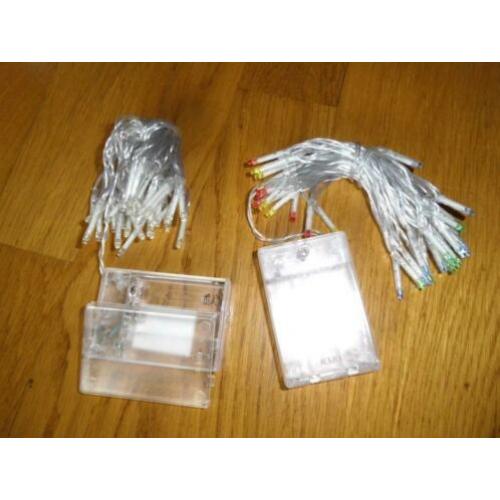 40 ledlampjes op batterij (wit of gekleurd)