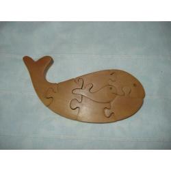 Houten puzzel vis Pocahontas Dino puzzel.