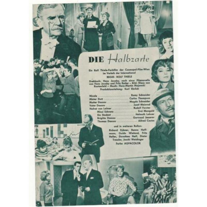 Filmprogramma: "Die Halbzarte", Romy Schneider